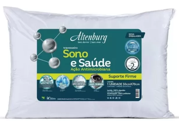 2 - Travesseiro Sono E Saúde Suporte Firme - Altenburg