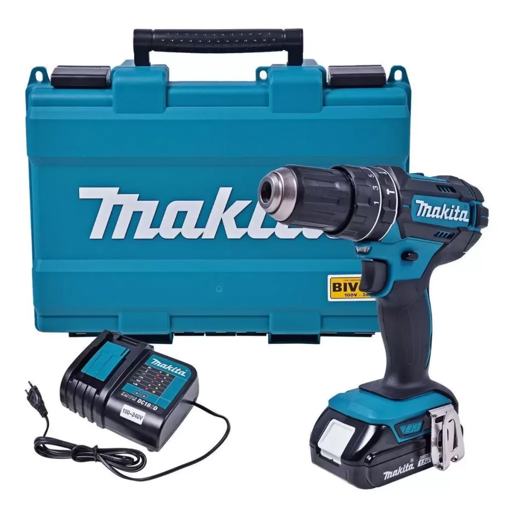 5 - Furadeira e Parafusadeira a Bateria - DHP482SY 18V Bivolt - Makita