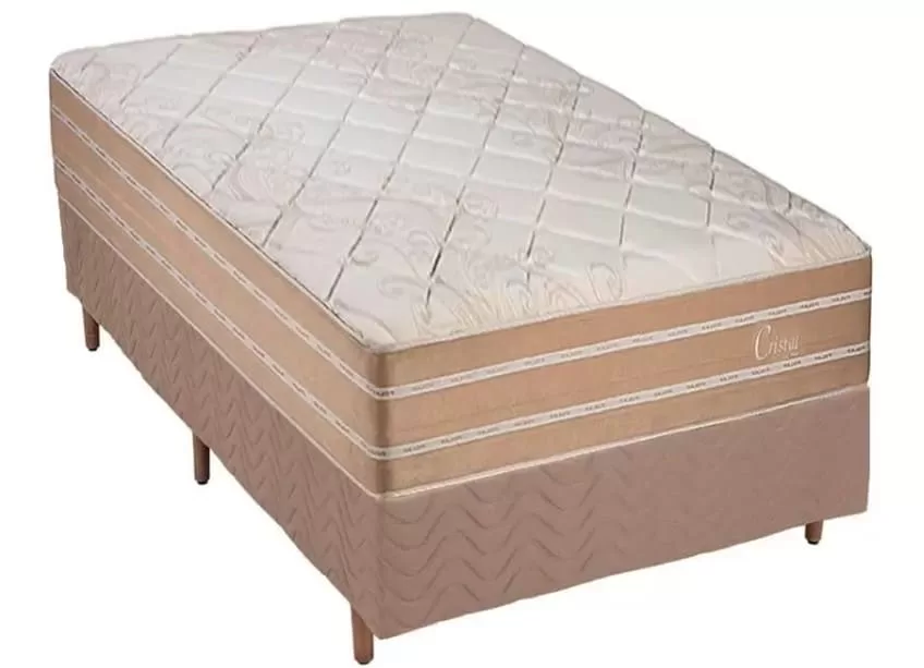 2 - Cama Box Solteiro Mola Ensacada Altura Colchão 36cm Cristal - Colchões Polar