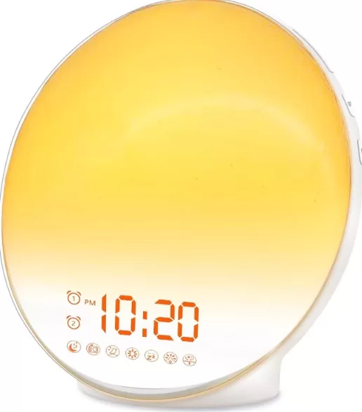 2 - Despertador Sunrise Wifi Smart Wake Up Light Com 7 Alarmes - Jall