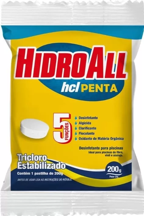 3 - Cloro para Piscinas hcl Penta pastilha 200g – HidroAll