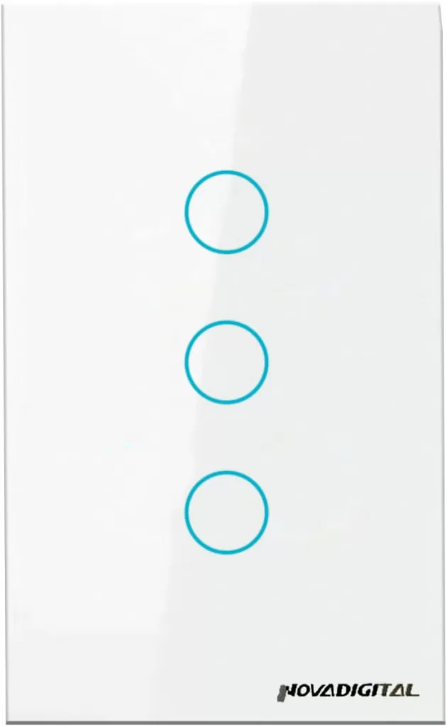 4 - Interruptor Smart Wifi Inteligente Touch 3 Botões Lite BR 4x2 - Nova Digital