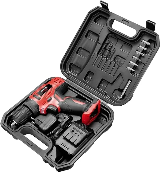 8 - Furadeira e Parafusadeira à Bateria, , Vermelho, 12V, Bivolt - FPF-06M - Mondial