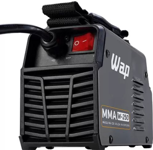 1 - Máquina de Solda Inversora MMA W250 com Display Digital e Função VRD, Portátil, Solda Eletrodos de até 4mm 220V – WAP