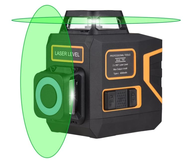 5 - Nível a Laser de linha cruzada 2D com Auto nivelamento – Bozony