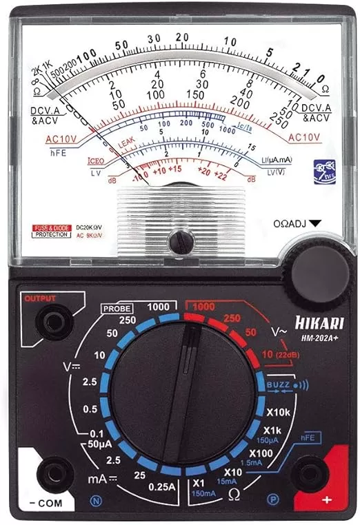 2 - Multímetro Analógico Profissional com BIP 20kOhms/V HM-202A - Hikari